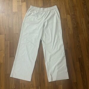 Aritzia wide leg leather pants